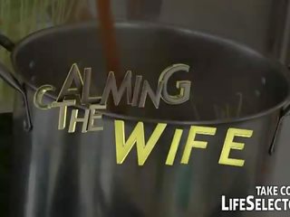 Gyvenimas selector: mėgėjiškas žmona gauna pakliuvom iki a velenas ir a agurkas.
