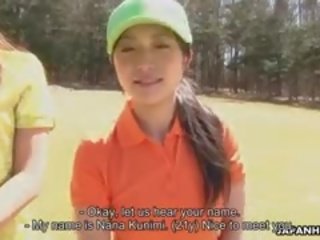 Cute Golf Ms Nana Kunimi make A Mistake And Now She