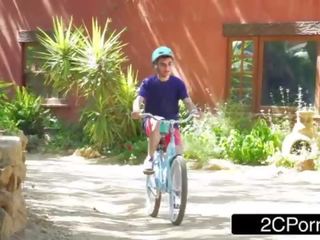 Sexiest Neighborhood MILF Veronica Avluv Fucking a lad Who Can't Ride a Bike